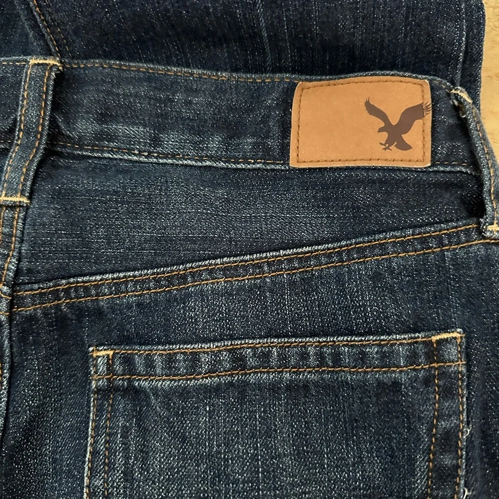 Women's‎ American Eagle Denim High Rise Flare Stretch Blue Jeans Size 4